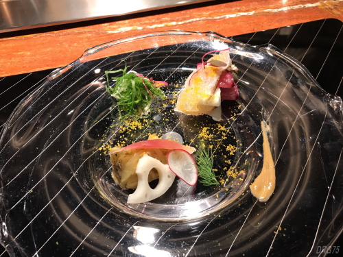 横浜うかい亭の紅葉鯛と秋野菜のマリネ 横浜うかい亭の紅葉鯛と秋野菜のマリネ